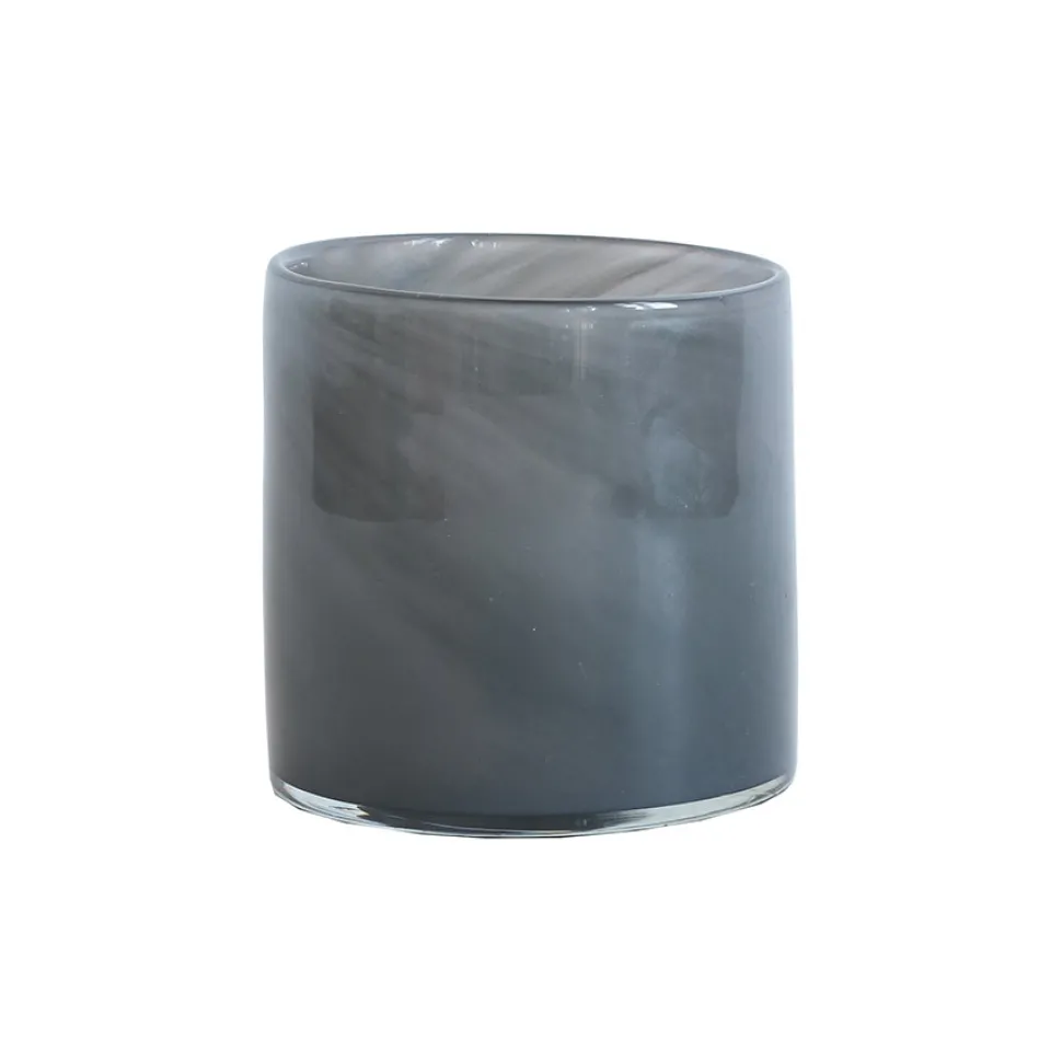Tell Me More Lyric Candleholder Small Dark Grey