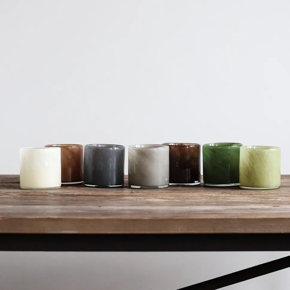 Tell Me More Lyric Candleholder Small Dark Grey