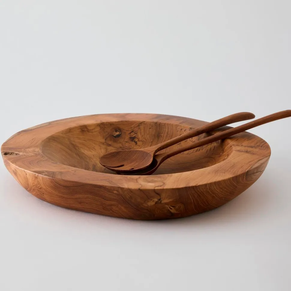 Tell Me More Teak Bowl Large