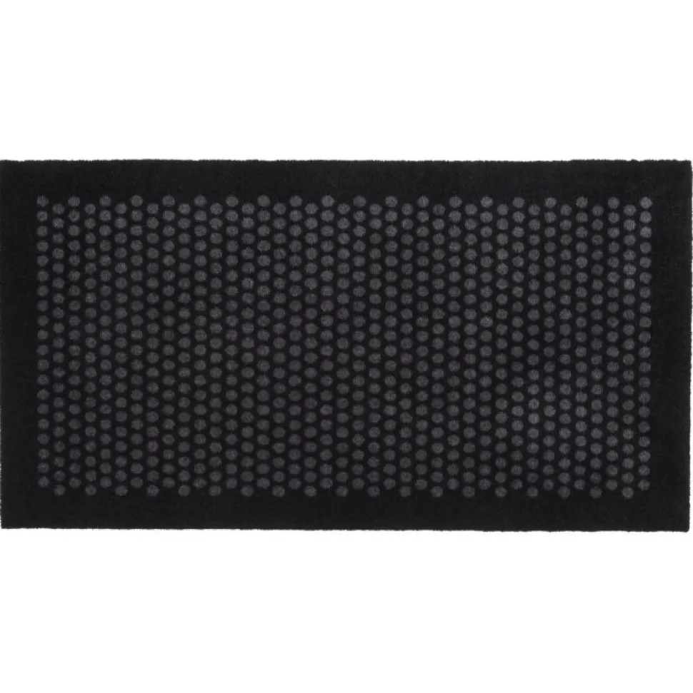 Tica Copenhagen Dot Smudsmåtte Sort/Grå 67x120 cm