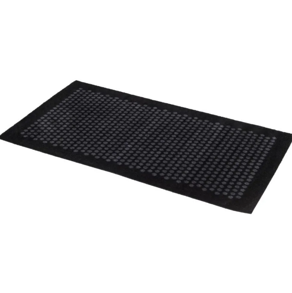 Tica Copenhagen Dot Smudsmåtte Sort/Grå 67x120 cm