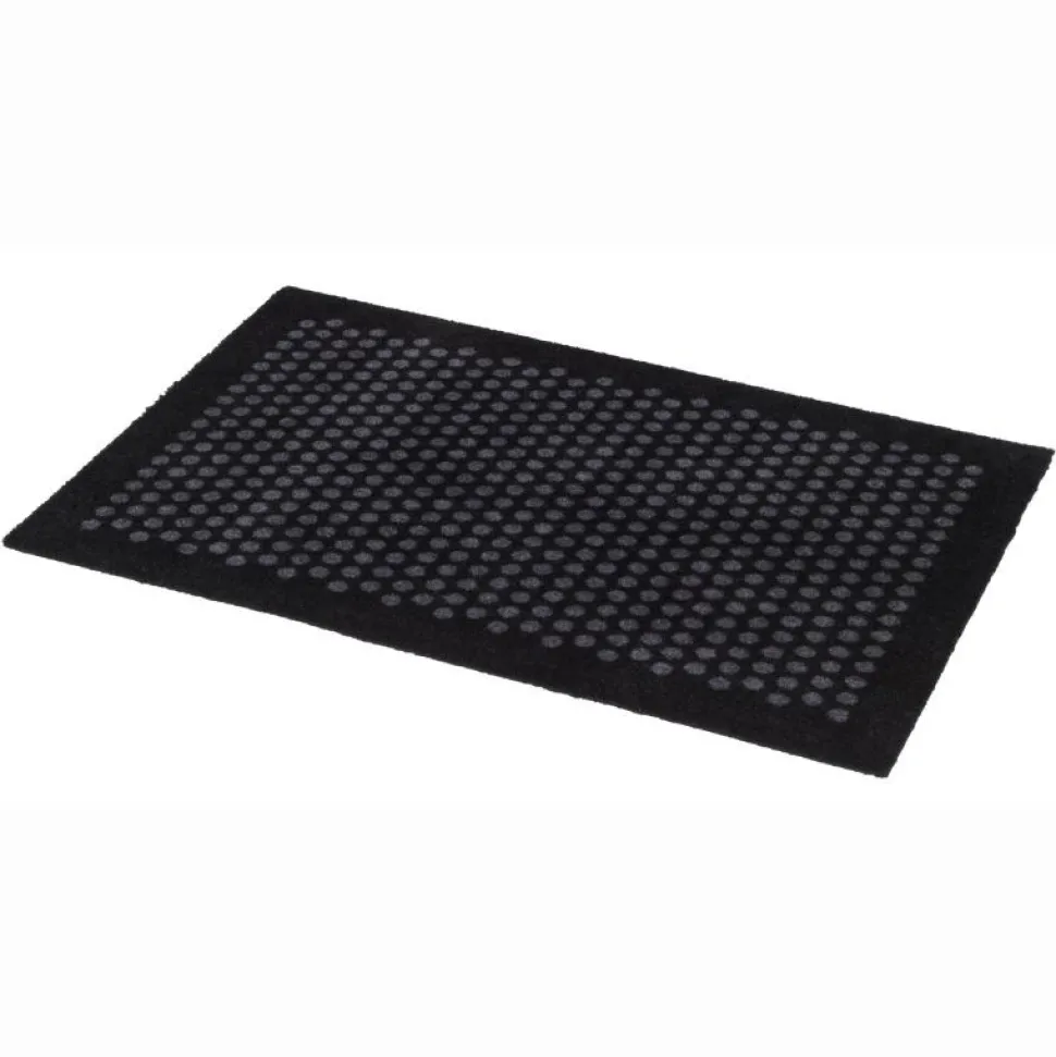 Tica Copenhagen Dot Smudsmåtte Sort/Grå 60x90 cm