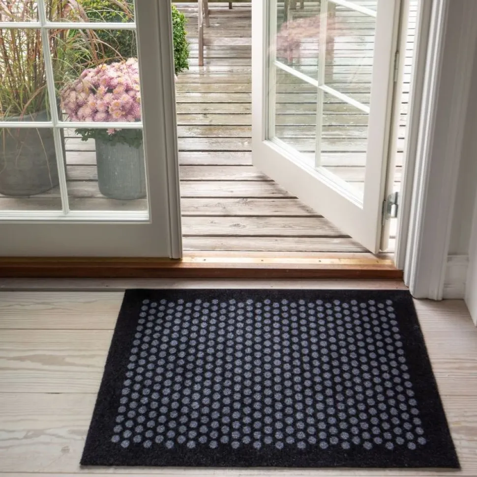 Tica Copenhagen Dot Smudsmåtte Sort/Grå 60x90 cm