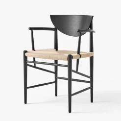 &Tradition HM4 Drawn Chair Black Lacquered Oak