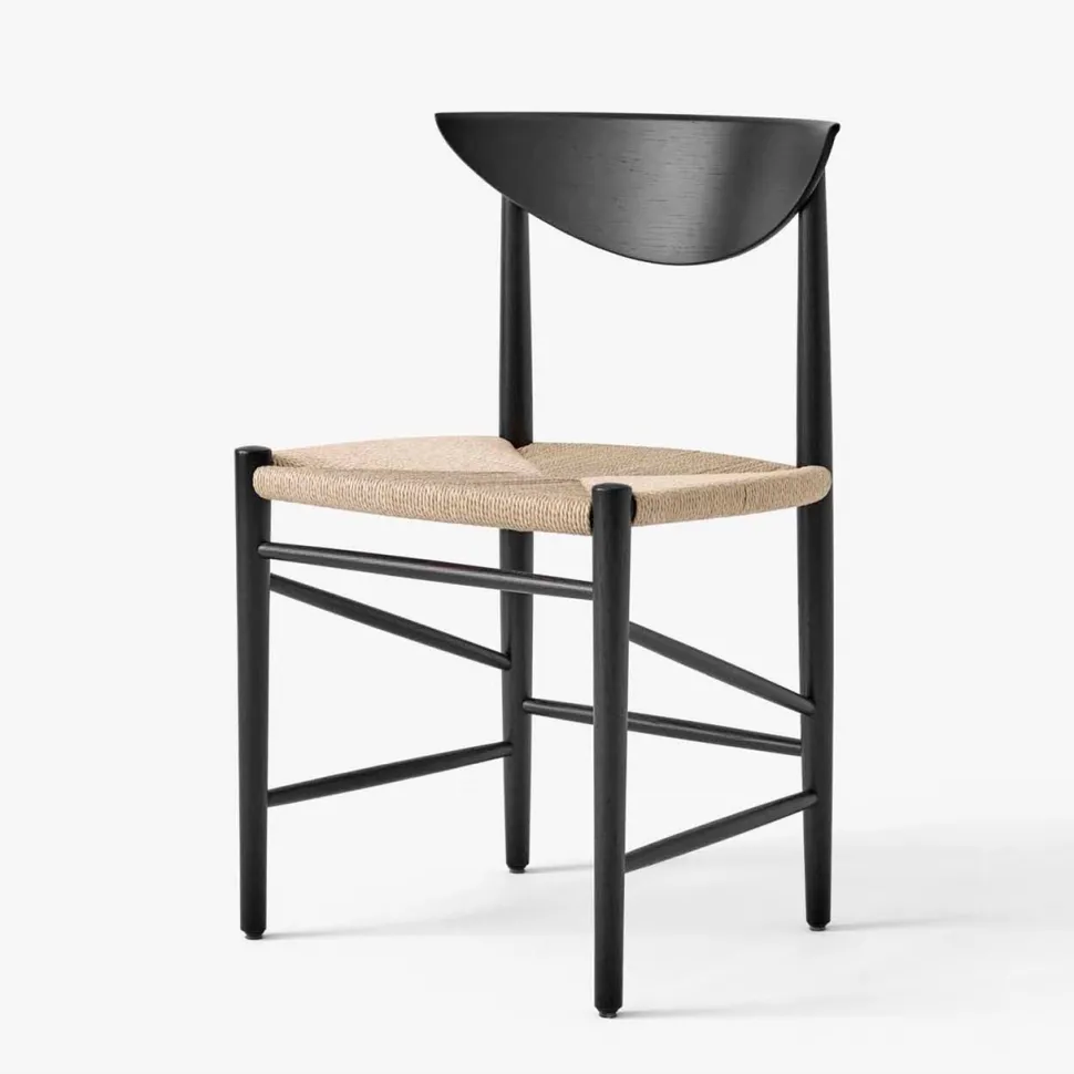 &Tradition HM3 Drawn Chair Black Lacquered Oak