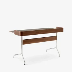 &Tradition Pavilion AV17 Iron Linoleum Walnut Chrome Base