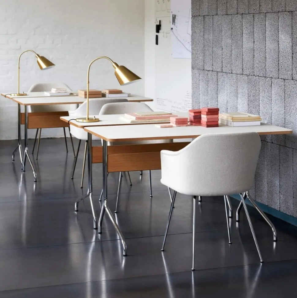 &Tradition Pavilion AV16 Mushroom Linoleum Oak Chrome Base