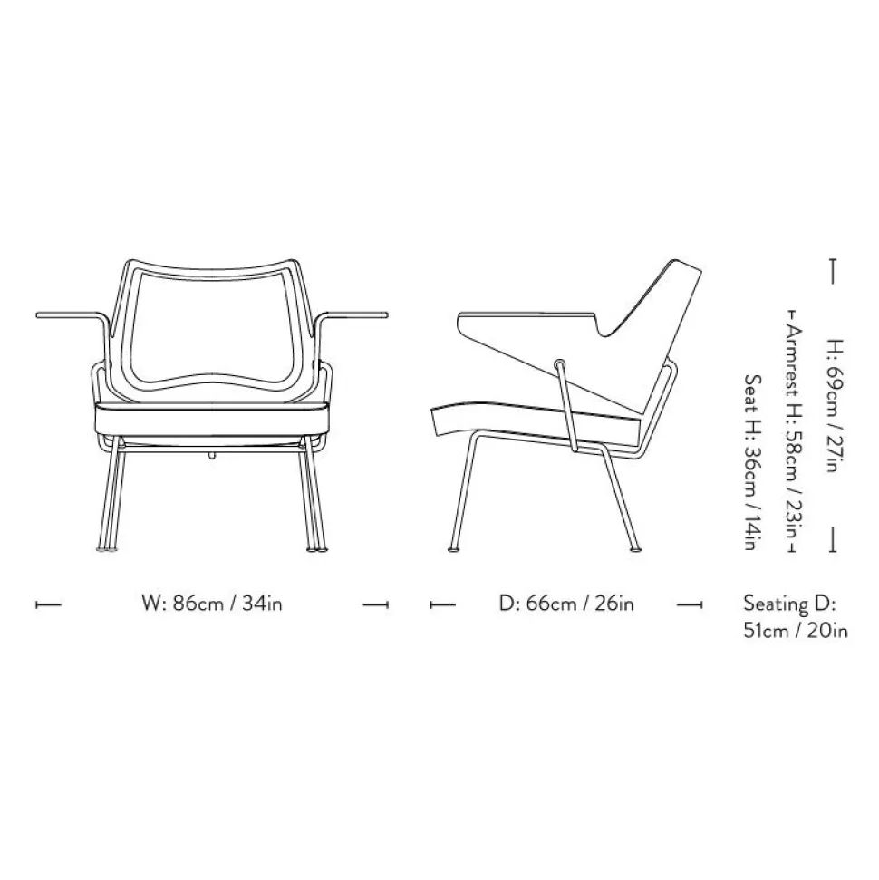 &Tradition RFH Lounge Chair RD8 Hallingdal 227