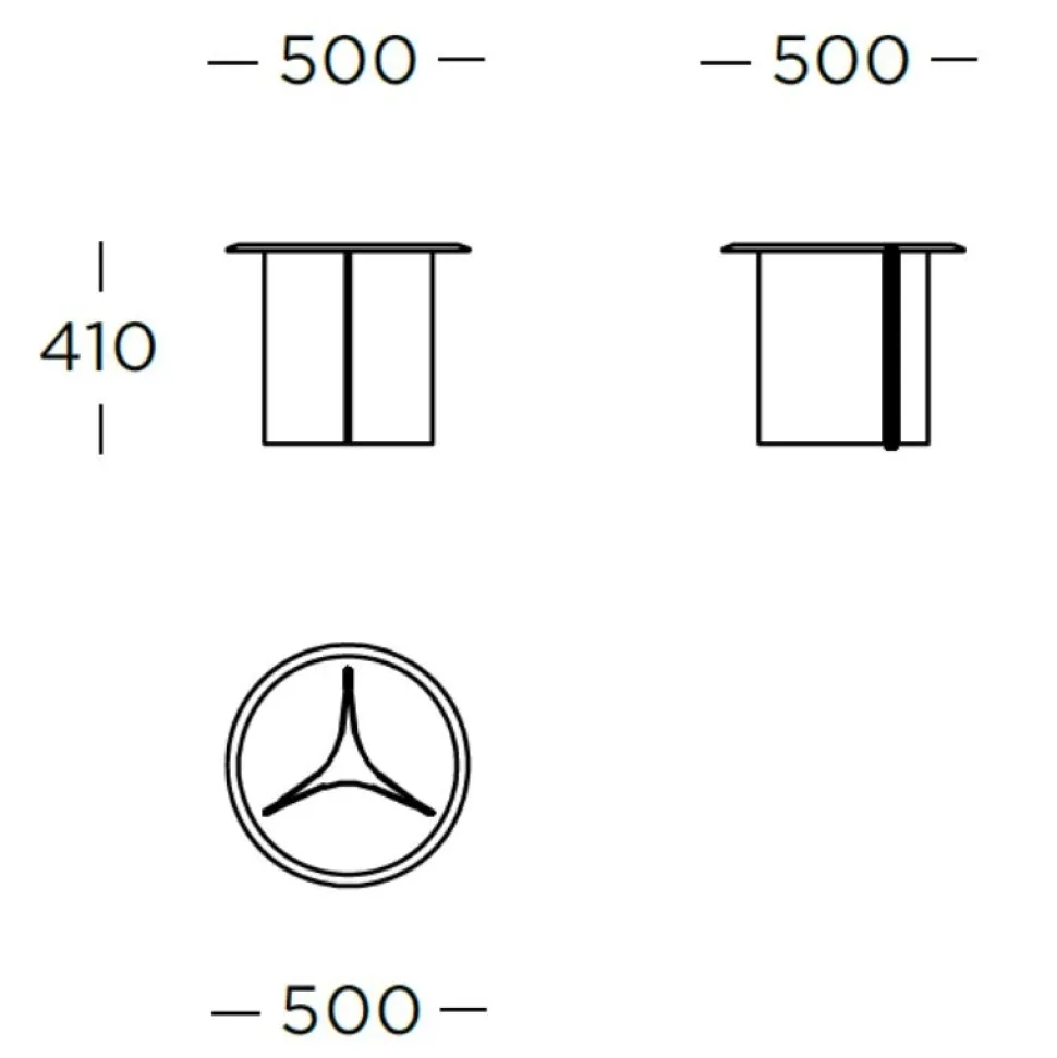 Wendelbo Arc Sidebord Sort