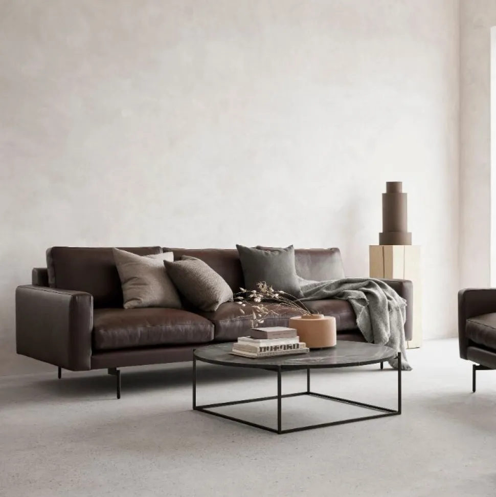 Wendelbo Edge V1 3-Pers. Sofa Brun Faith Læder