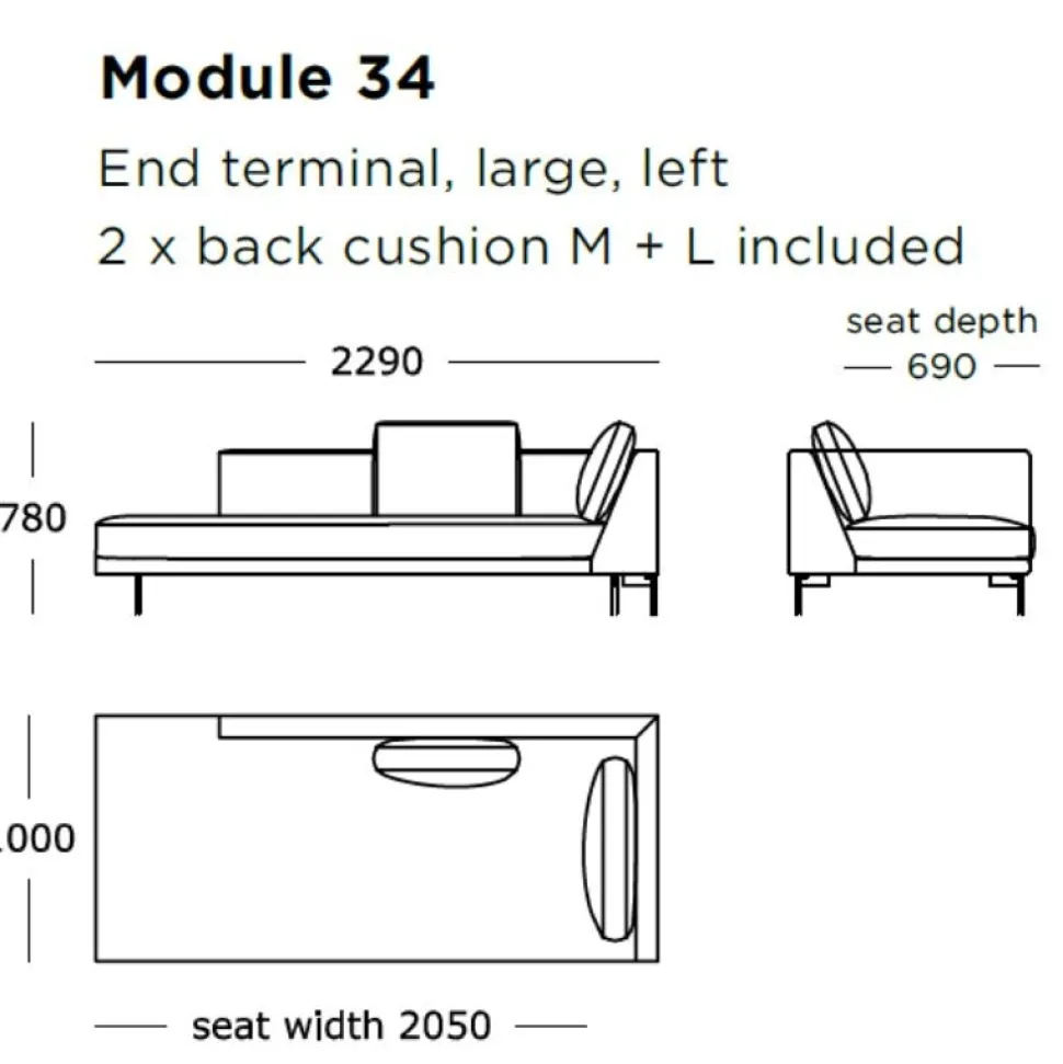 Wendelbo Edge V2 Sofa Venstrevendt Soft 03